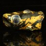 Ancient mosaic bead with yellow & black glass canes 382MSA